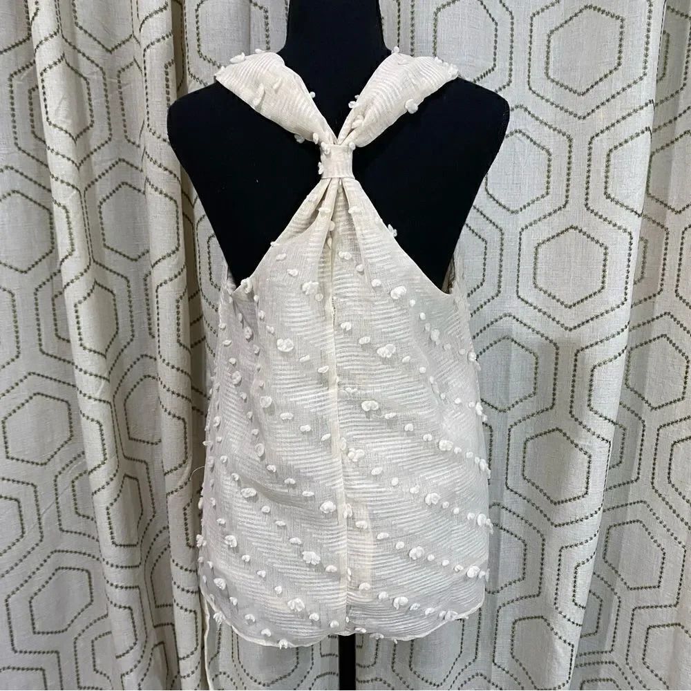 Entro Cream Racerback Tank Small - Picture 3 of 5